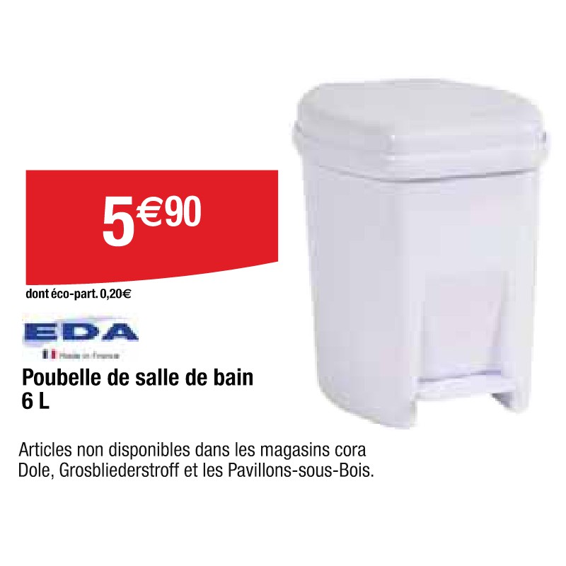 Poubelle de salle de bain 6 L