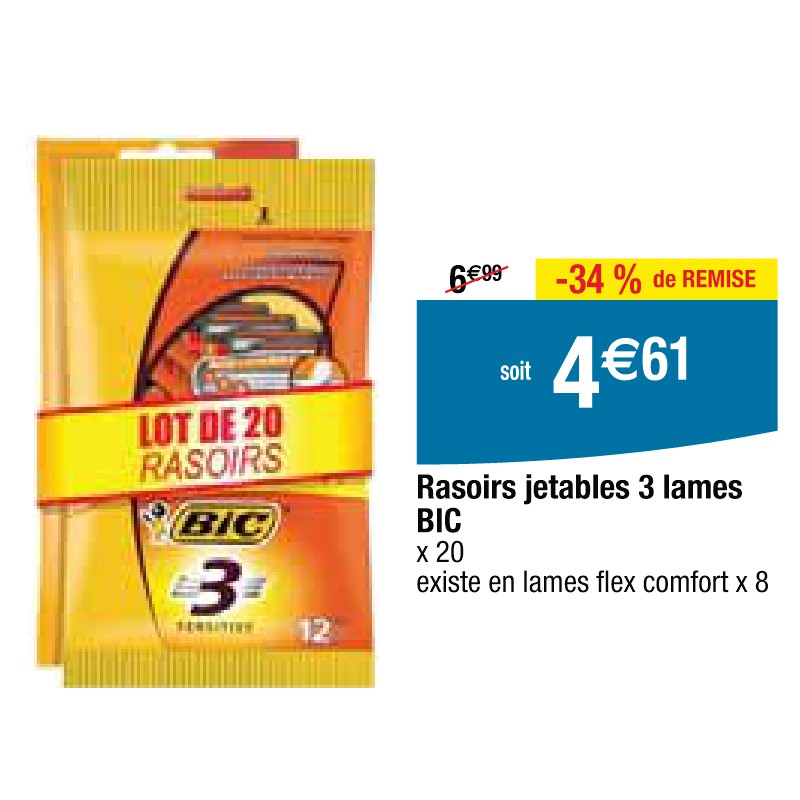 Rasoirs jetables 3 lames BIC