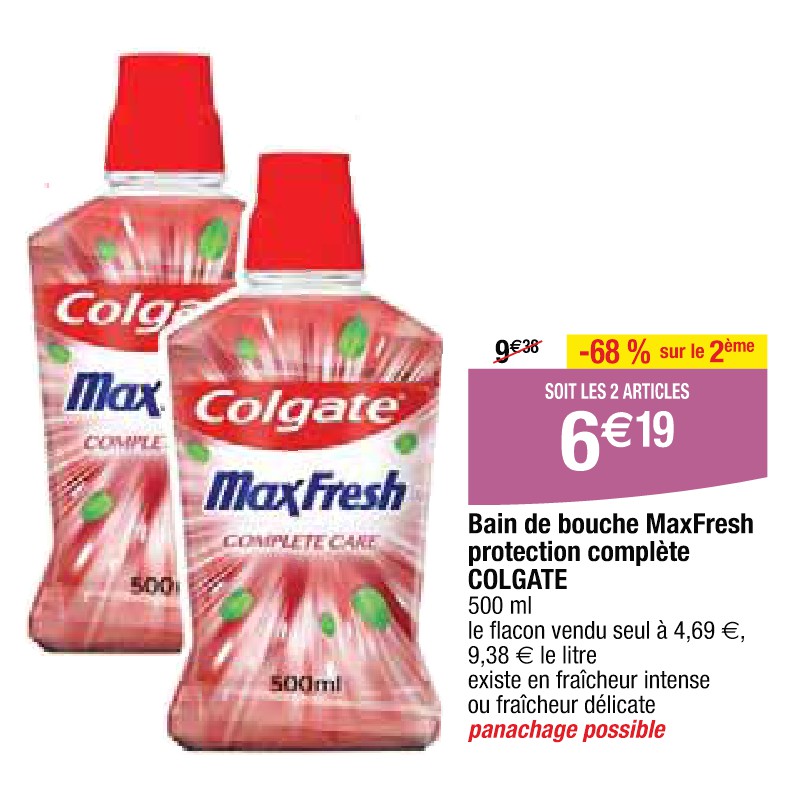 Bain de bouche MaxFresh protection complète COLGATE