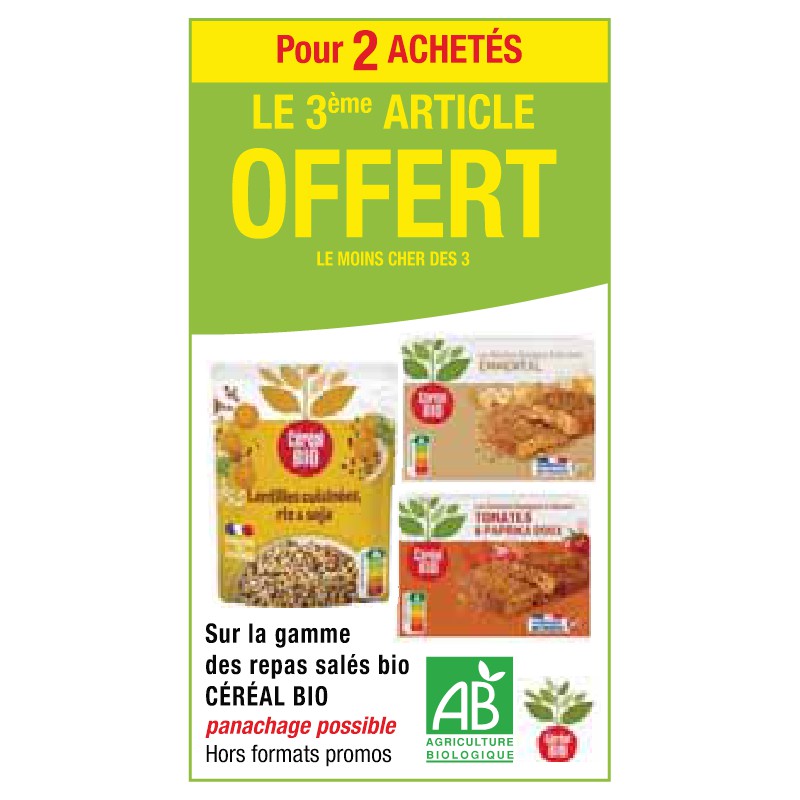 Gamme des repas salés bio CÉRÉAL BIO