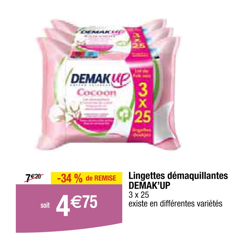 Lingettes démaquillantes DEMAK’UP