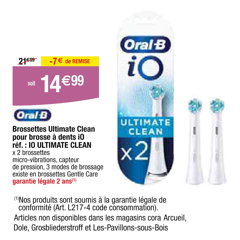 Brossettes Ultimate Clean pour brosse à dents iO réf. : IO ULTIMATE CLEAN