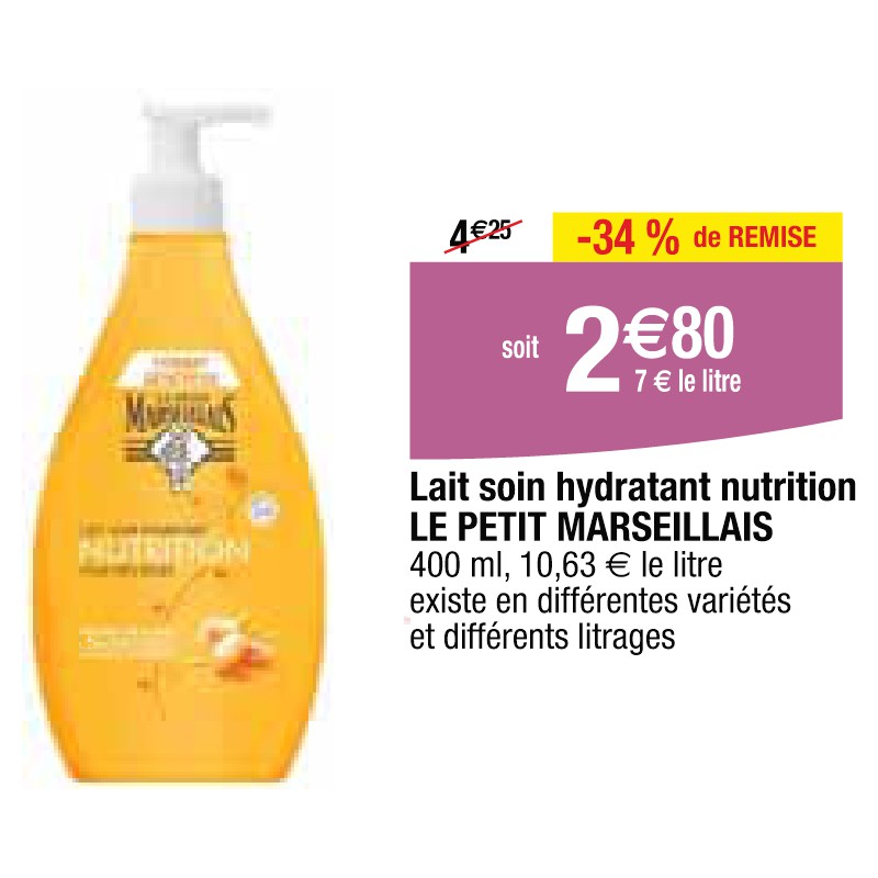 Lait soin hydratant nutrition LE PETIT MARSEILLAIS