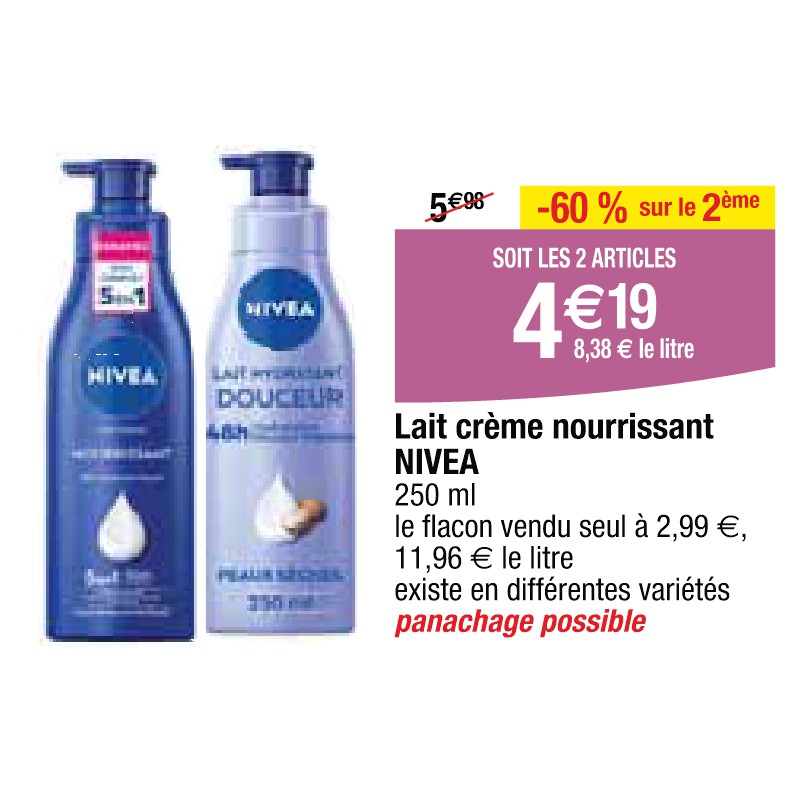 Lait crème nourrissant NIVEA