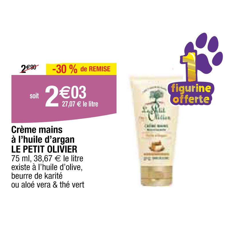 Crème mains à l’huile d’argan LE PETIT OLIVIER