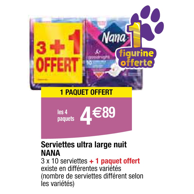 Serviettes ultra large nuit NANA