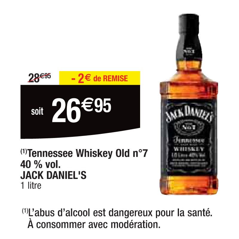 Tennessee Whiskey Old n°7 40 % vol. JACK DANIEL'S