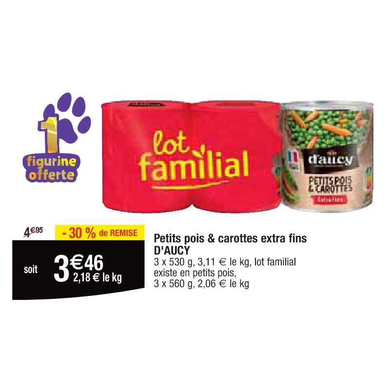 Petits pois & carottes extra fins D'AUCY