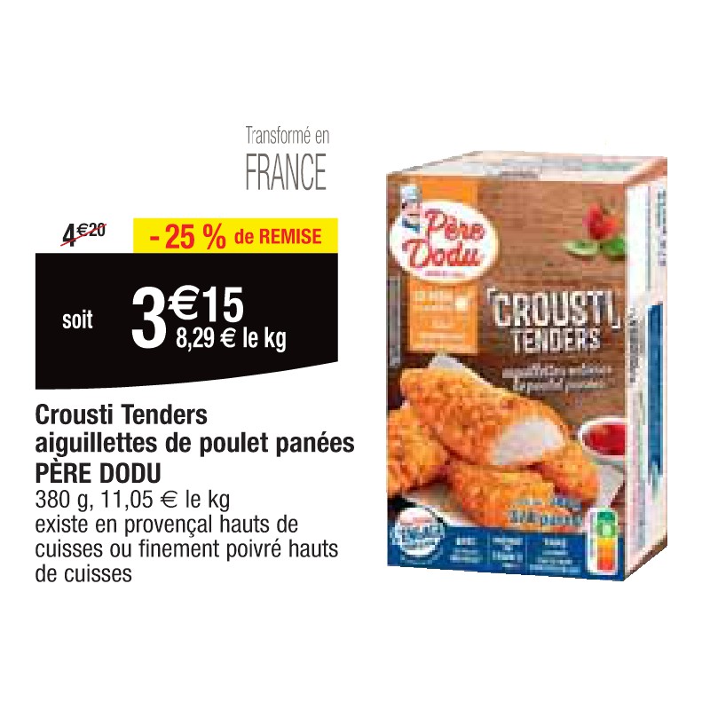 Crousti Tenders aiguillettes de poulet panées PÈRE DODU