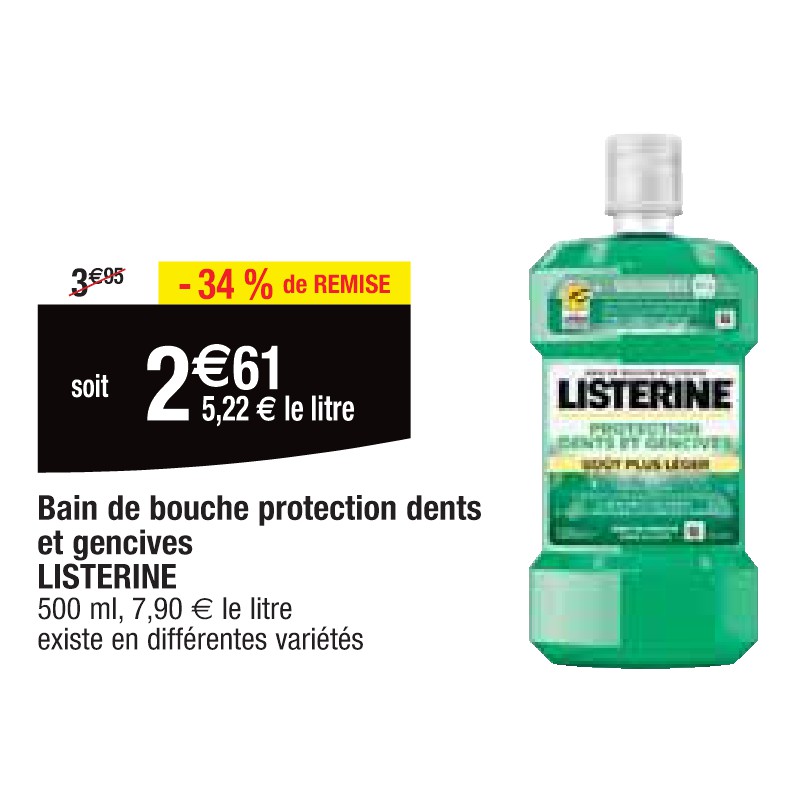 Bain de bouche protection dents et gencives LISTERINE