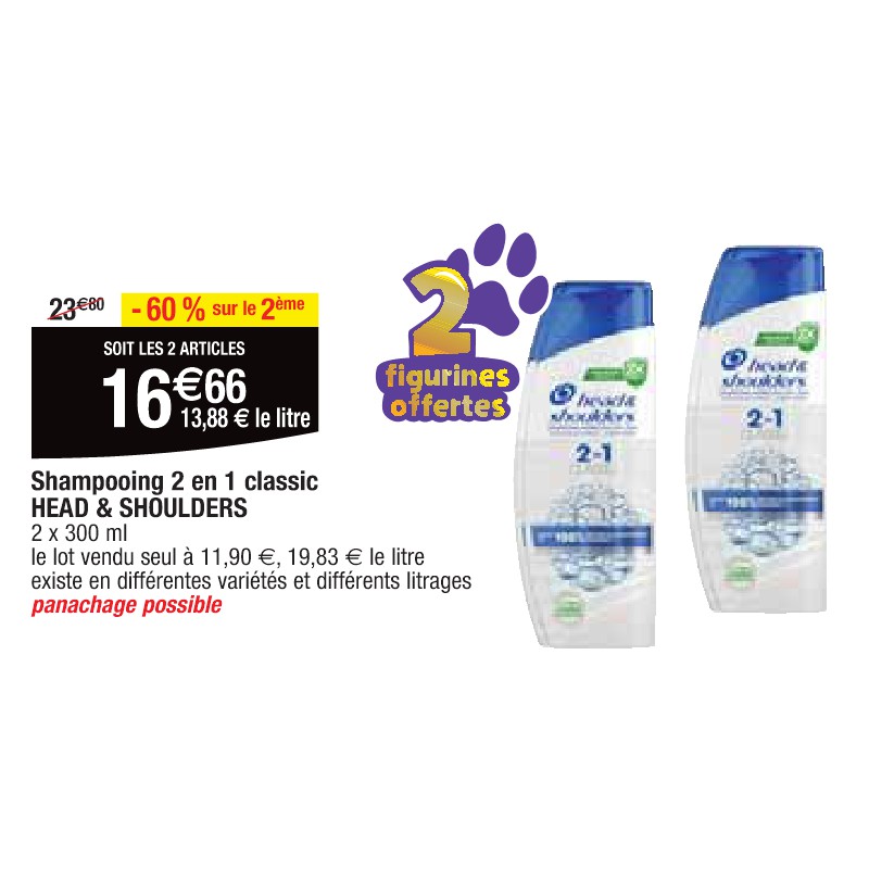 Shampooing 2 en 1 classic HEAD & SHOULDERS