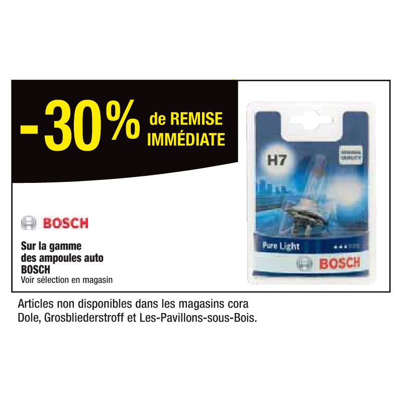 Gamme des ampoules auto BOSCH