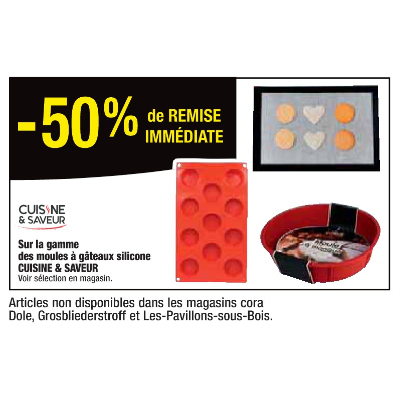 Gamme des moules à gâteaux silicone CUISINE & SAVEUR