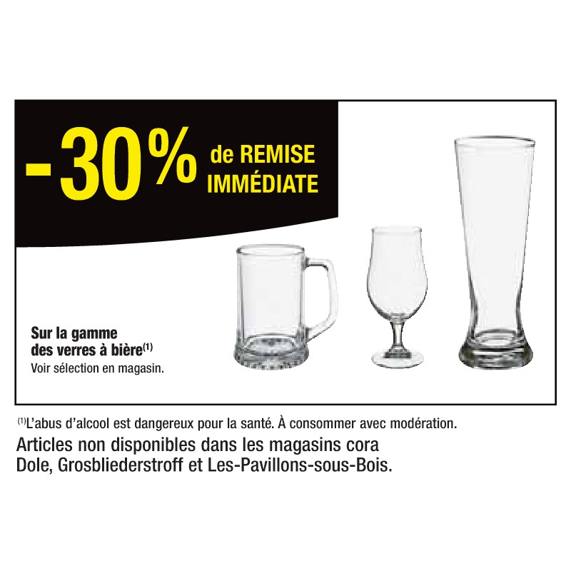 Gamme des verres à bière