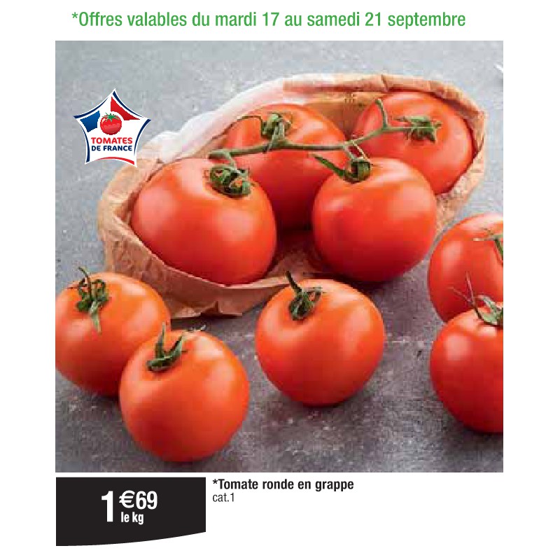 Tomate ronde en grappe