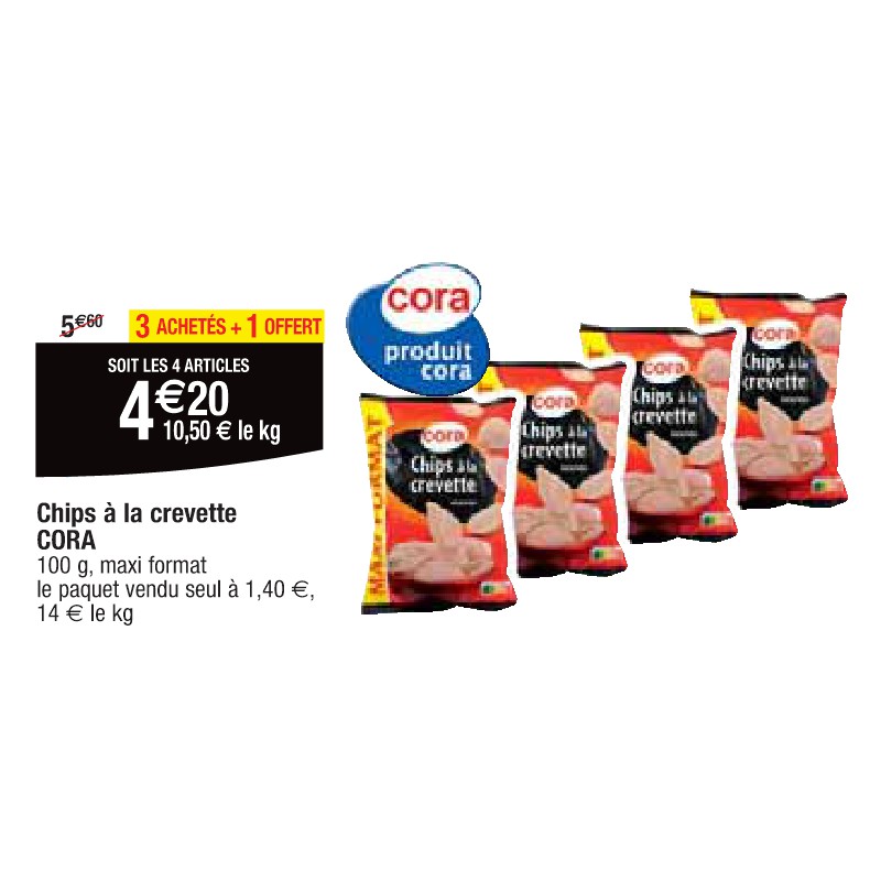 Chips à la crevette CORA