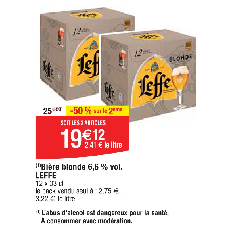 Bière blonde 6,6 % vol. LEFFE