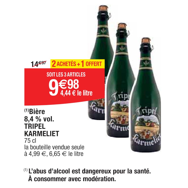 Bière 8,4 % vol. TRIPEL KARMELIET