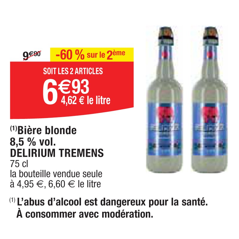 Bière blonde 8,5 % vol. DELIRIUM TREMENS