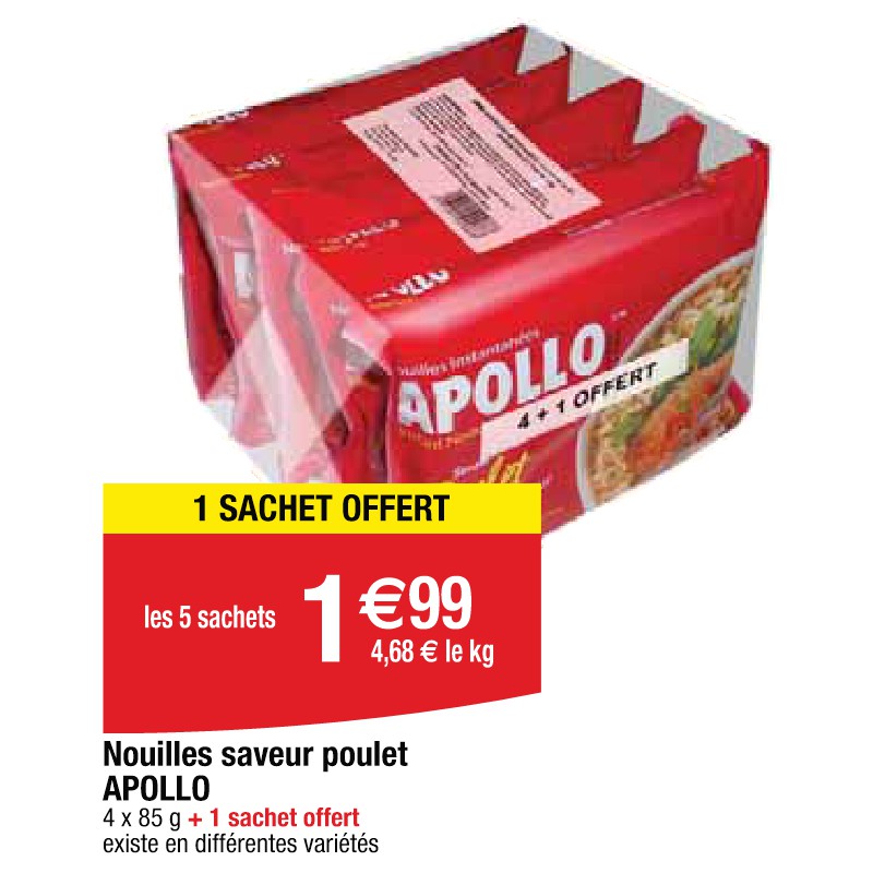 Nouilles saveur poulet APOLLO