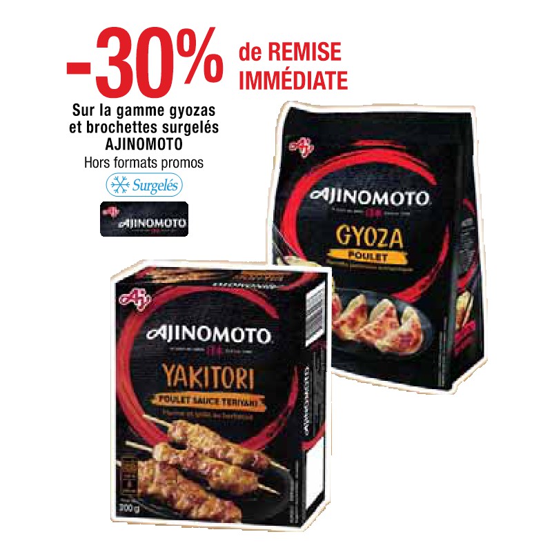 Gamme gyozas et brochettes surgelés AJINOMOTO