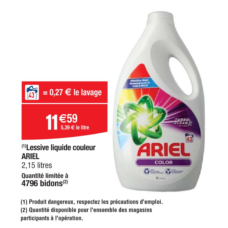 Lessive liquide couleur ARIEL