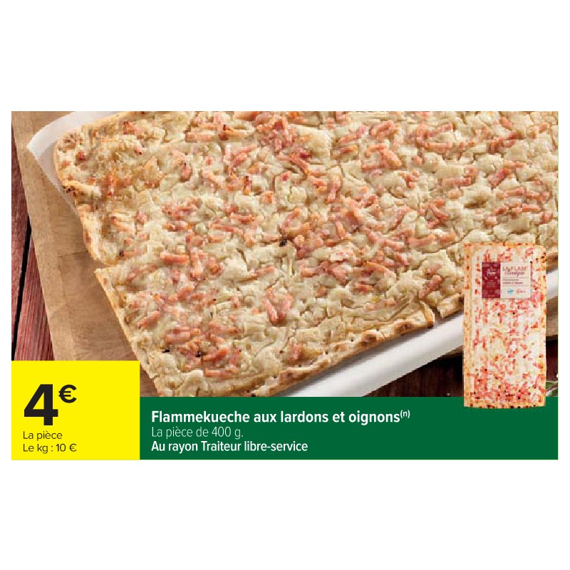 Flammekueche aux lardons et oignons