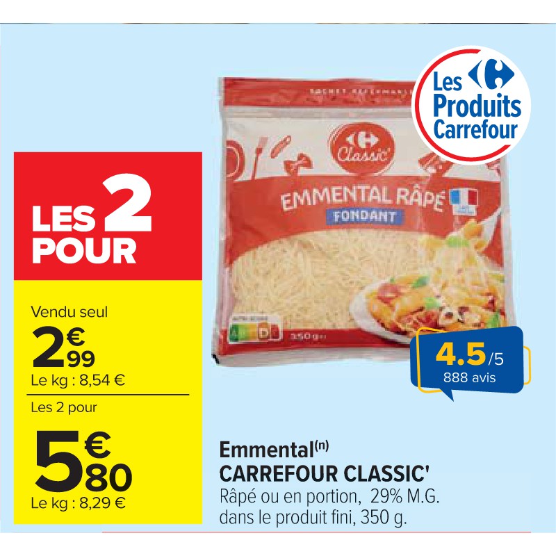 Emmental CARREFOUR CLASSIC'