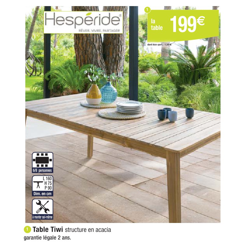 Table Tiwi Cora Profiter enfin de son jardin