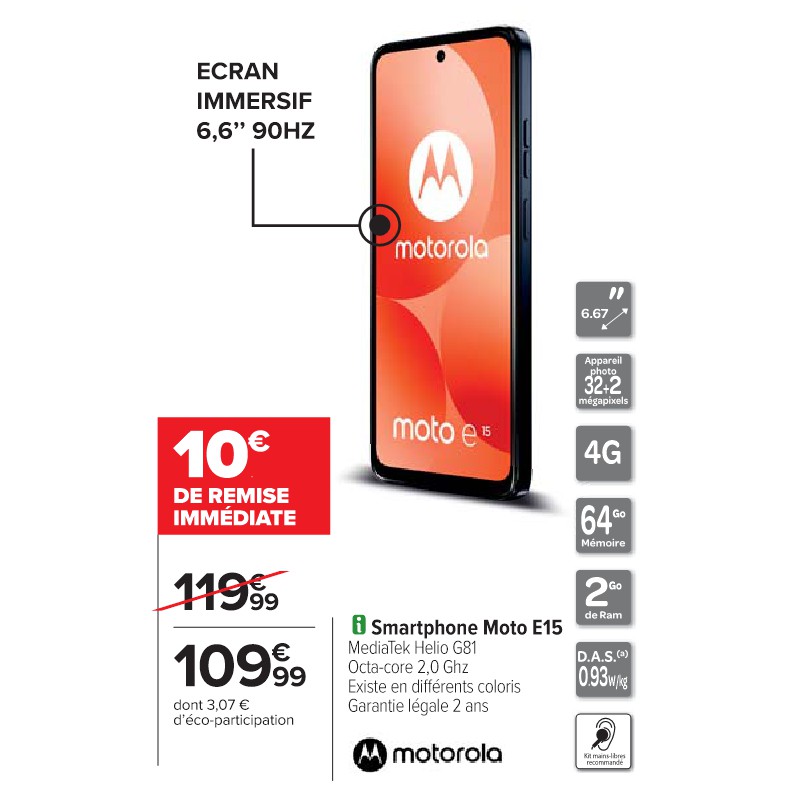 Smartphone Moto E15 MOTOROLA