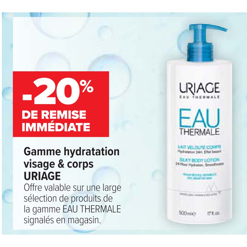 Gamme hydratation visage & corps URIAGE