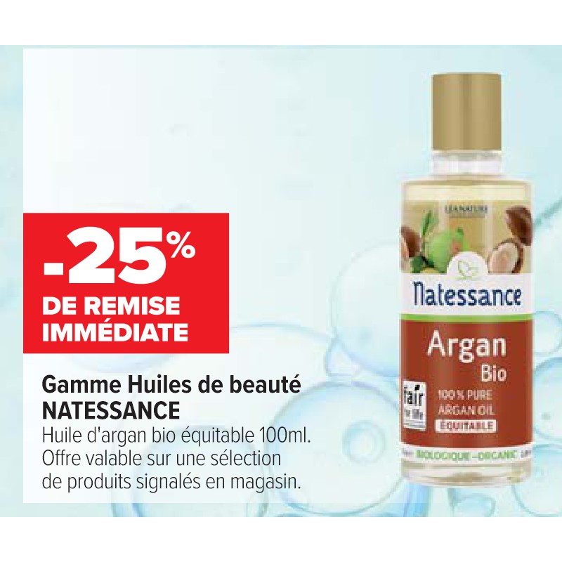 Gamme Huiles de beauté NATESSANCE