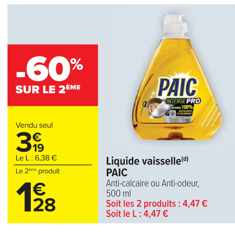 Liquide vaisselle PAIC