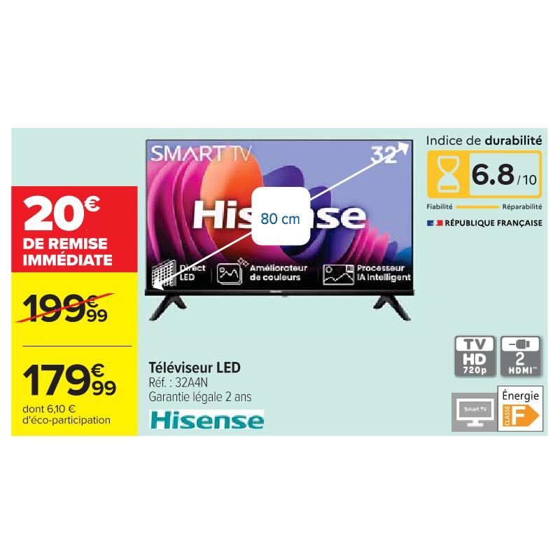 Téléviseur LED HISENSE