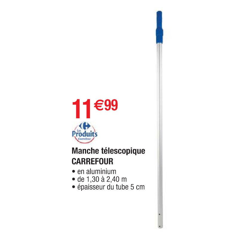 Manche télescopique CARREFOUR Cora Piscine et spa