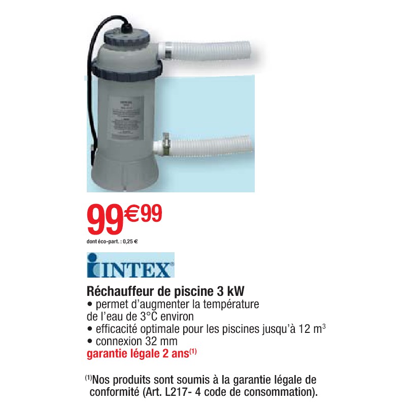 Réchauffeur de piscine 3 kW