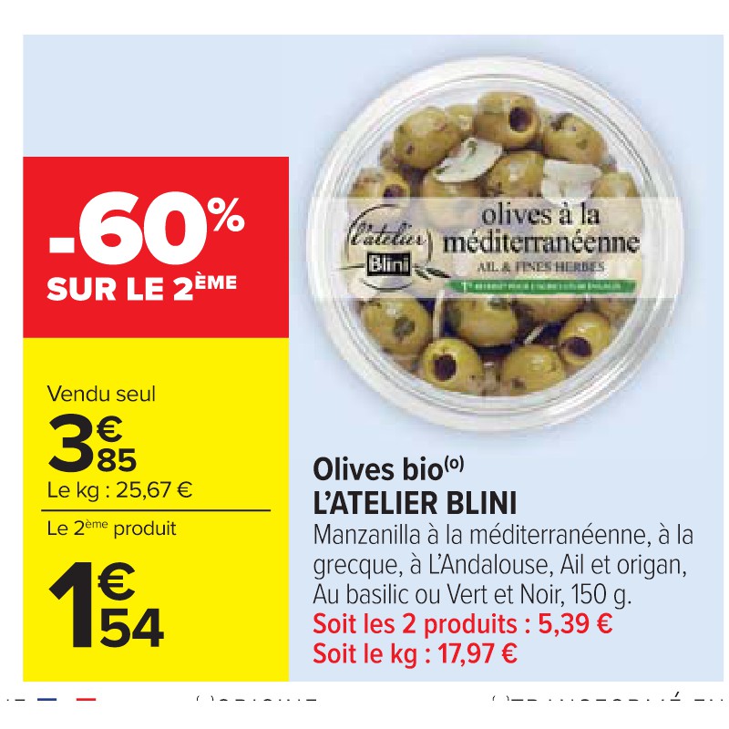 Olives bio L'ATELIER BLINI