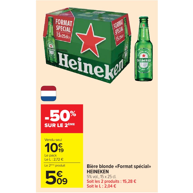 Bière blonde ''Format spécial'' HEINEKEN