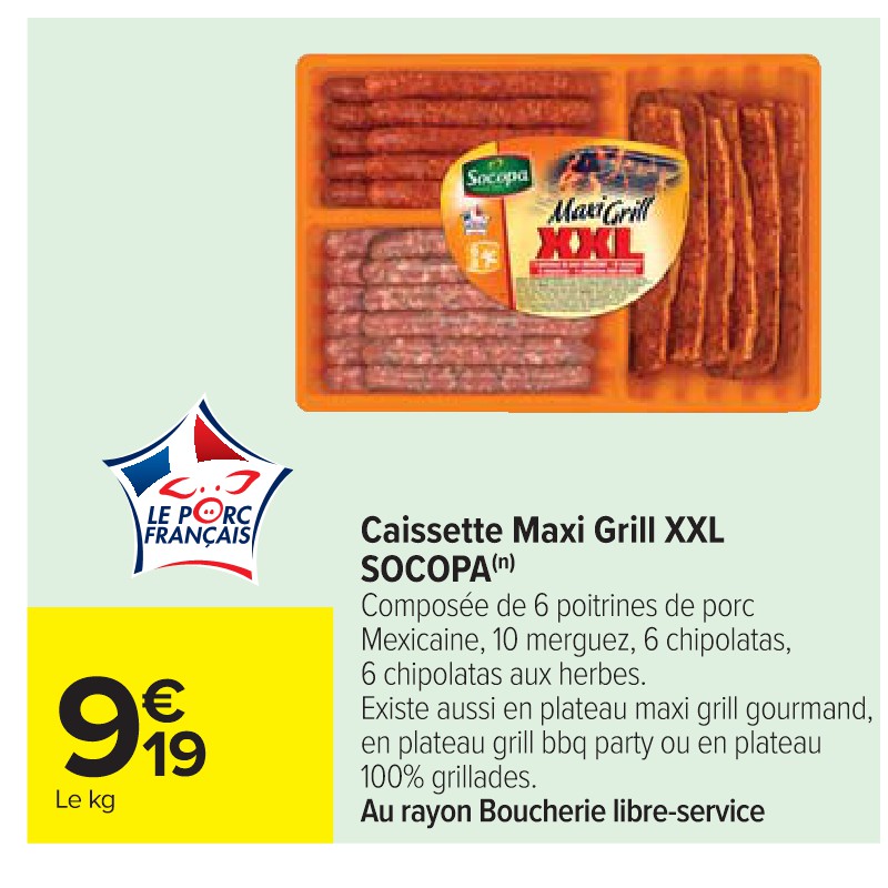 Caissette Maxi Grill XXL SOCOPA
