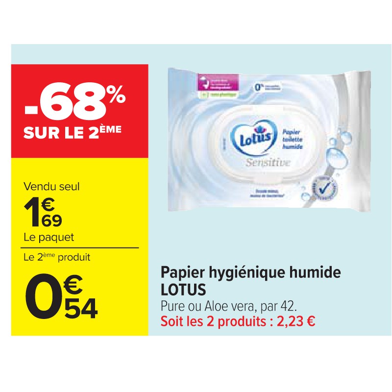 Papier hygiénique humide LOTUS
