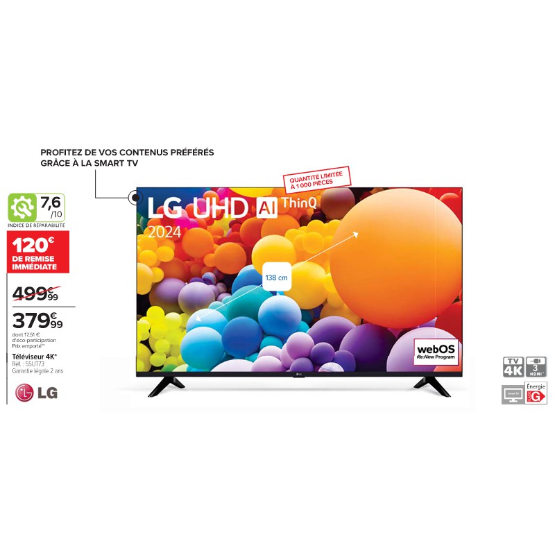 Téléviseur 4K LG Cora Les beaux jours connectés à vos envies !