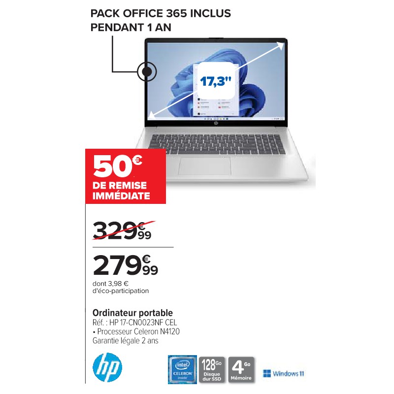 Ordinateur portable HP Cora Les beaux jours connectés à vos envies !
