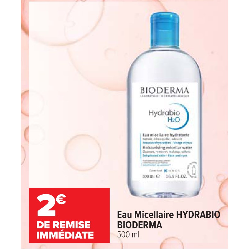 Eau Micellaire HYDRABIO BIODERMA Cora Parapharmacie