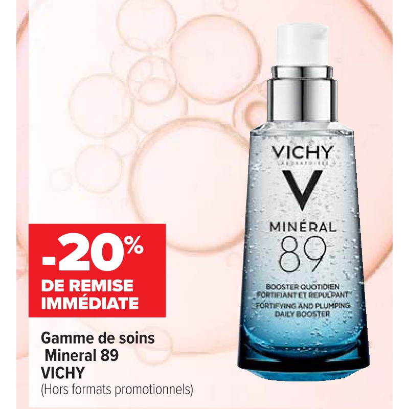 Gamme de soins Mineral 89 VICHY Cora Parapharmacie
