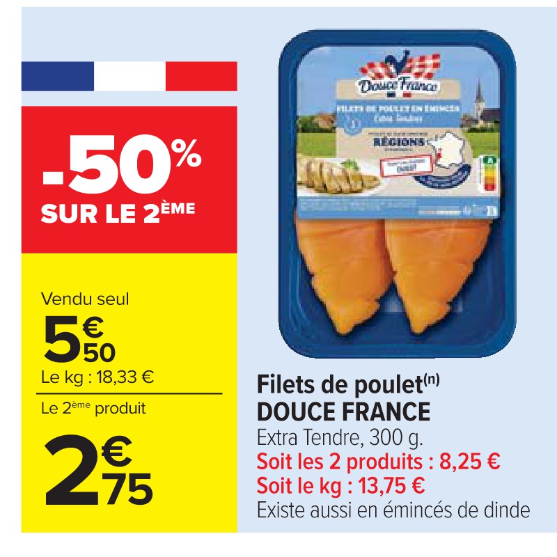 Filets de poulet DOUCE FRANCE