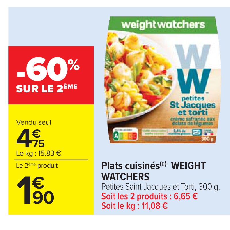 Plats cuisinés WEIGHT WATCHERS