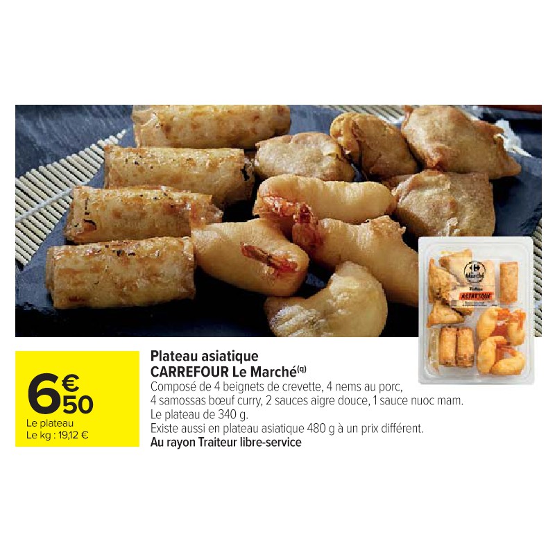 Plateau asiatique CARREFOUR Le Marché