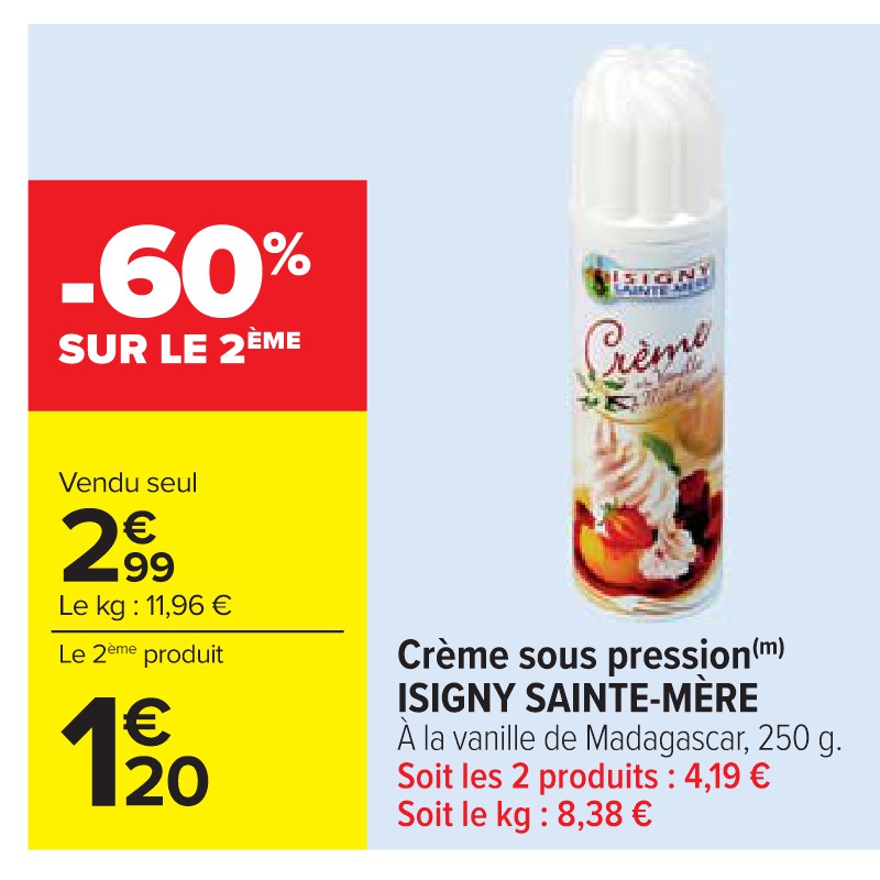 Crème sous pression ISIGNY SAINTE-MÈRE