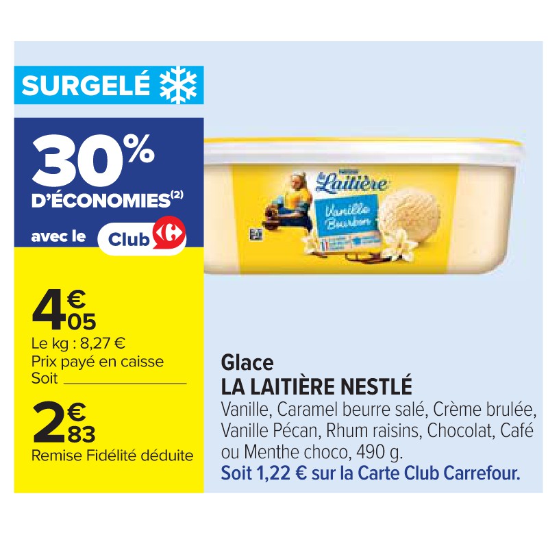 Glace LA LAITIÈRE NESTLÉ