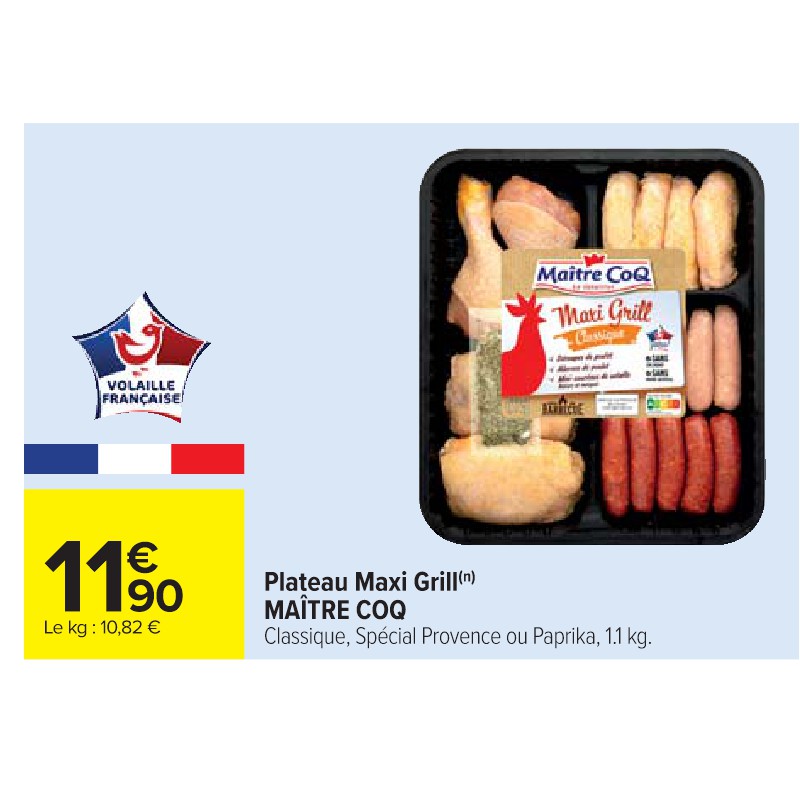 Plateau Maxi Grill MAÎTRE COQ